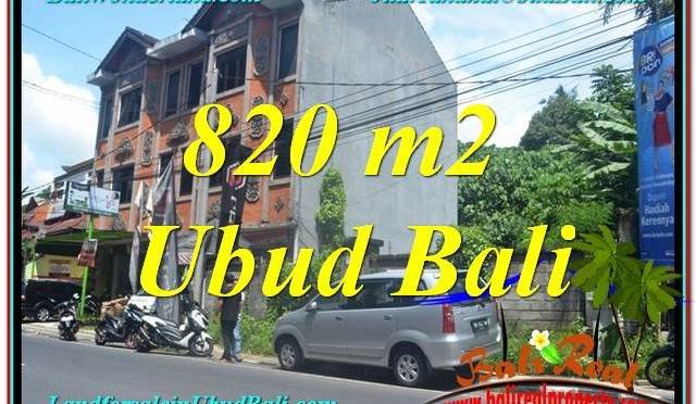 JUAL TANAH MURAH di UBUD BALI 820 m2  Pinggir jalan Raya Ubud